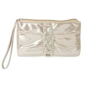 Icing Champagne Jewled Wristlet